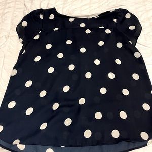 NWOT LOFT polka dot blouse